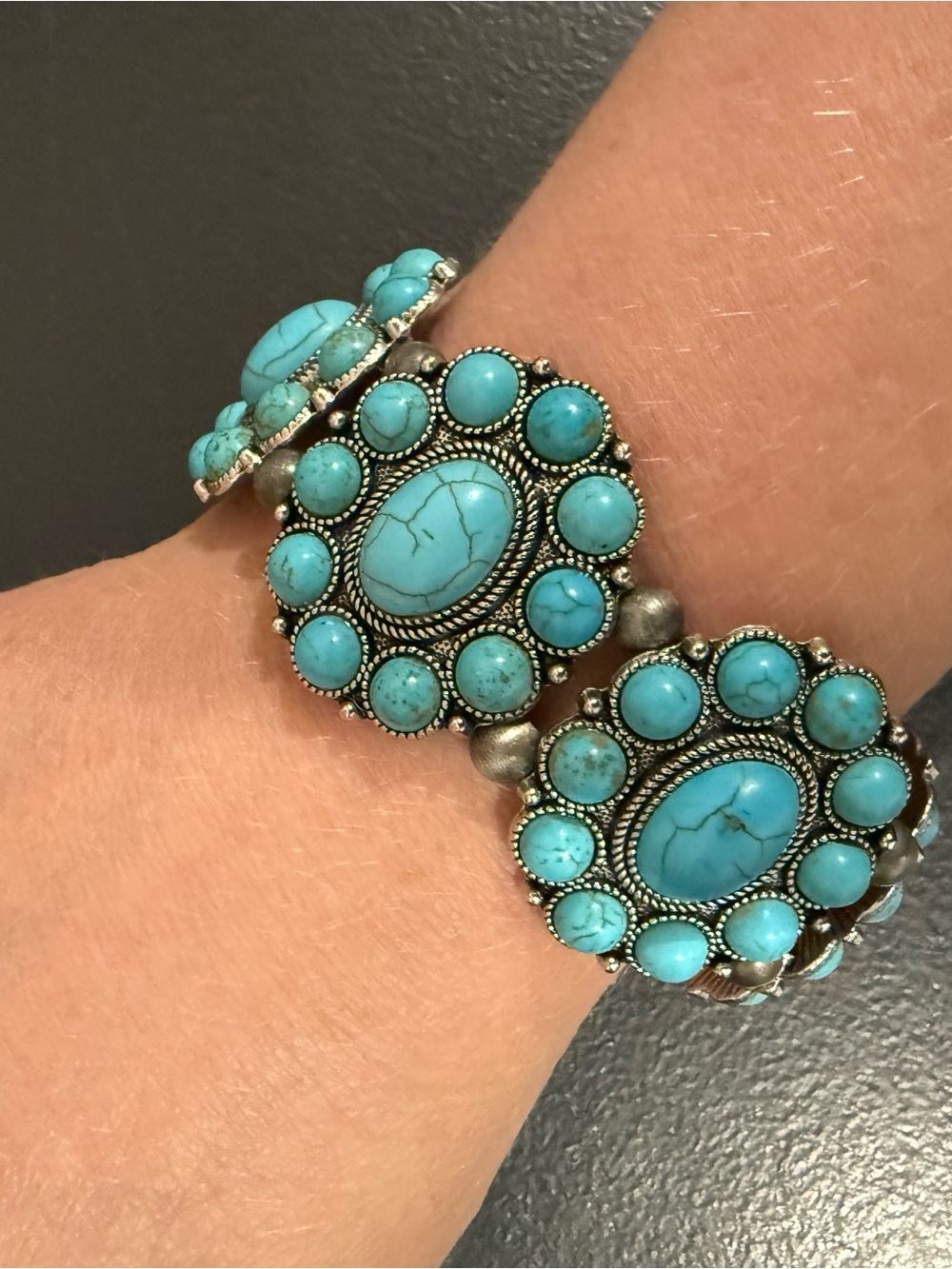 Southwestern Turquoise Stretch Bracelet